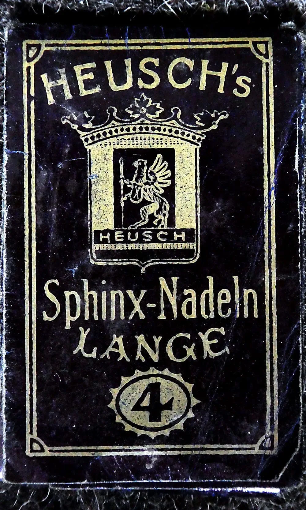 Needle packet “Heusch's Sphinx-Nadeln Lange 4”, Heusch company, Aachen, c. 1950