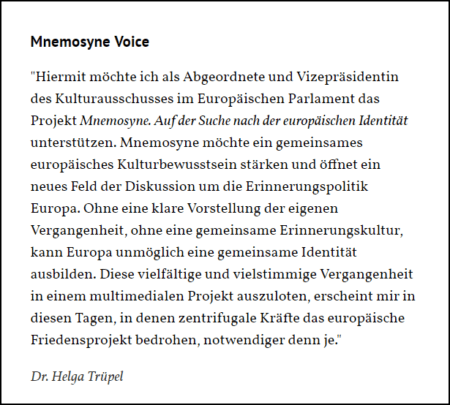 Mnemosyne Voice von Helga Trüpel